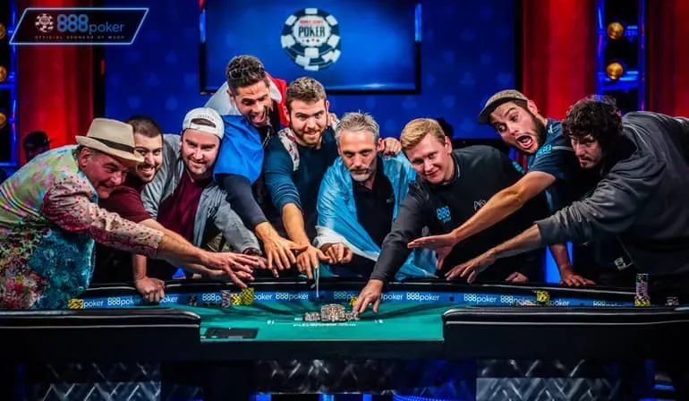 wsop bracelet on poker table